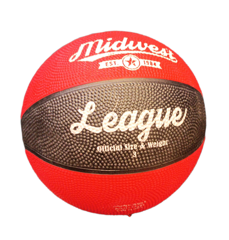 MIDWEST LEAGUE BASKETBALL SIZE 3 RED/BLACK