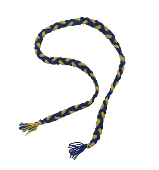 WOOL SUPPORTERS PLAIT - BLUE/GOLD