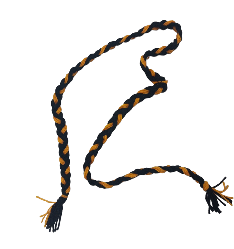 Wool Supporters Plait  - Black/Amber