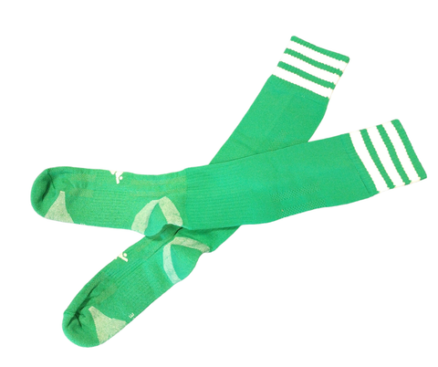 PRECISION PRO FOOTBALL SOCKS - GREEN/WHITE 3 STRIPE