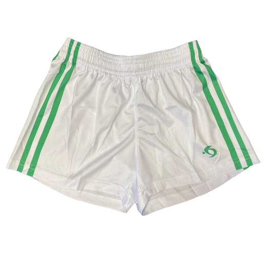 PREMIER SPORTS TRAINING SHORTS - KIDS (GREEN/WHITE)