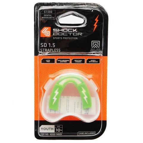 SHOCK DOCTOR GUM SHIELD GREEN/WHITE - JUNIOR