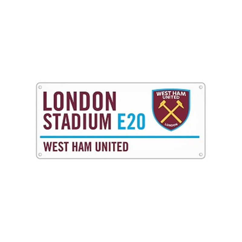 West Ham United (West Ham)  - Street Sign  - White