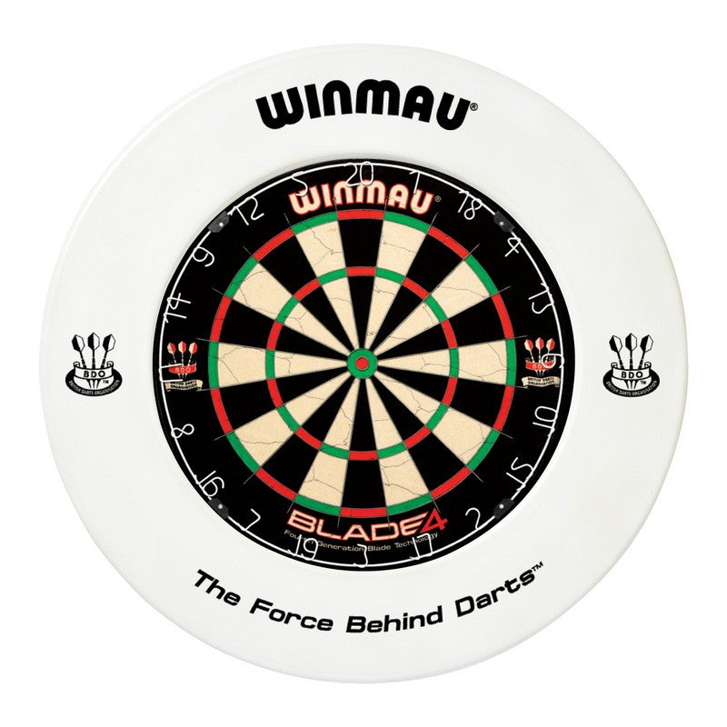 WINMAU DARTBOARD SURROUND - WHITE, PRINTED