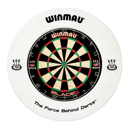 WINMAU DARTBOARD SURROUND - WHITE, PRINTED
