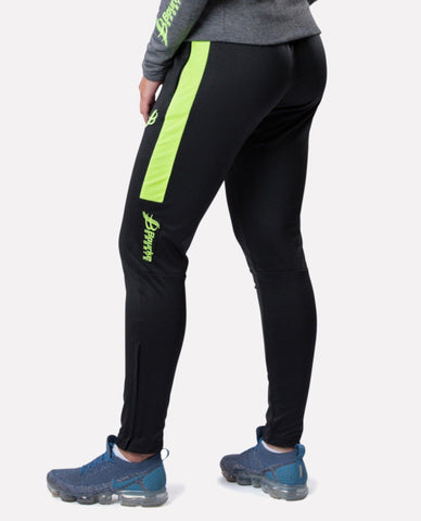BOURKE SPORTS ALPHA SKINNY TRACKSUIT PANTS (BLACK/LUMINOUS)  KIDS