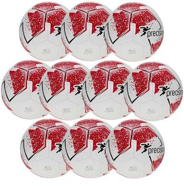 PRECISION FUSION IMS TRAINING FOOTBALL 10 PACK - RED/WHITE