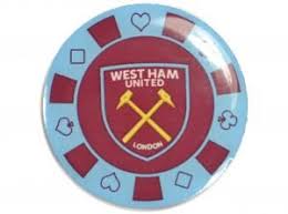 WEST HAM POKER CHIP PIN BADGE