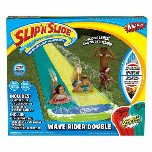 WHAM-O 16ft SLIP 'N SLIDE DOUBLE WAVE RIDER WATER SLIDE