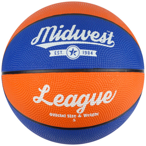 MIDWEST LEAGUE BASKETBALL SIZE 5 BLUE/ORANGE