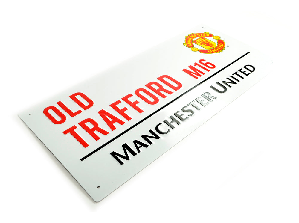 MAN UTD STREET SIGN -WHITE